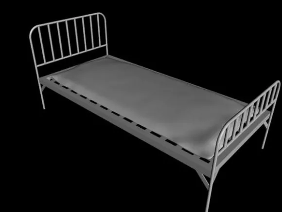 Rustic Bed Set 3d model