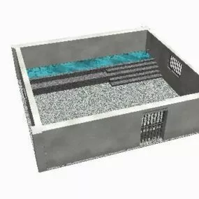 Prison Bath Building 3d model