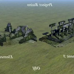 Rock Temple Ancient Building 3d model