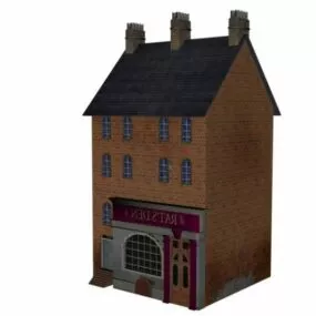 Tenement Vintage House 3d model