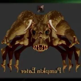 Pumpkin Eater Monster Character 3d model