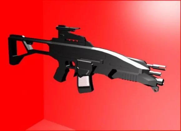 Rifle Gun Without Material 3d model
