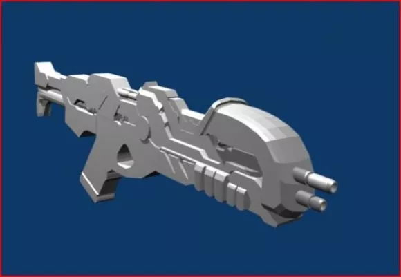 Rifle Gun Without Material 3d model