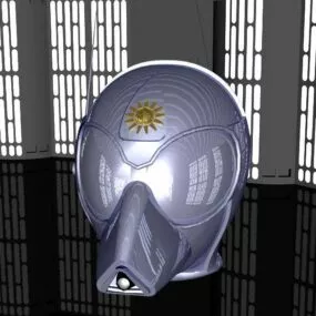 Droid Head Robot 3d model