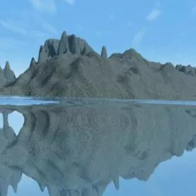 Beach Reef Mountain 3d model