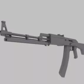 Soviet Machine Gun Rpk74 3d model