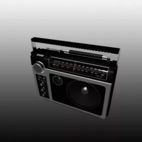 Vintage Portable Radio 3d model