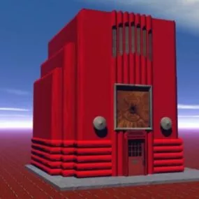 Radio Music Store Building 3d model