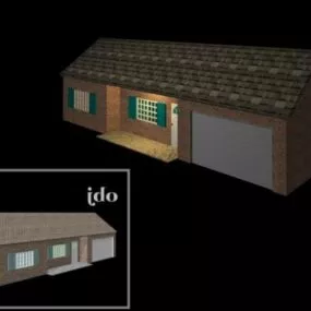 Ranch Style Cottage House 3d model