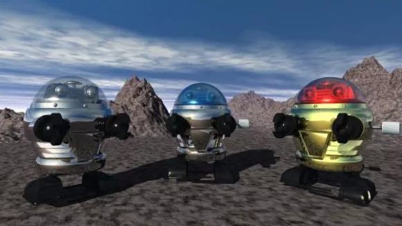 Scouted Cylinder Robot 3d model Scouted Cylinder Robot 3d model