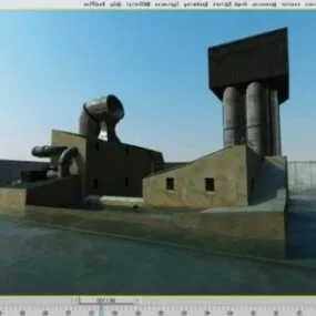 Factory Station Architecture Building 3d model