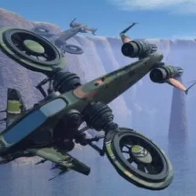 Futuristic Flyer Drone 3d model