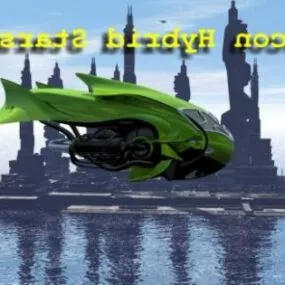 Futuristic Starship Plane 3d model