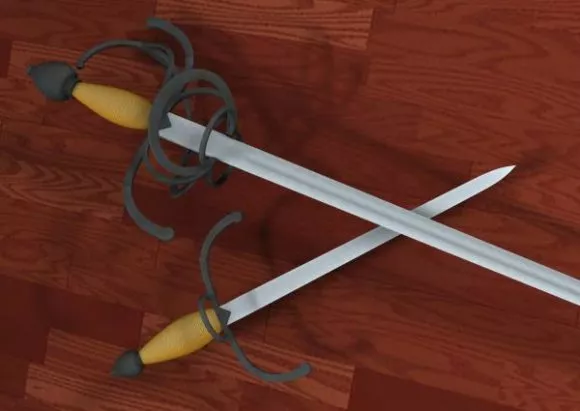 Game Sword Straight Sword 3d model