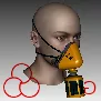 Respirator Mask With Mannequin 3d model