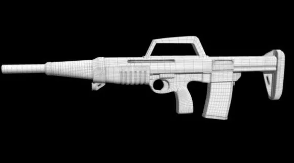 Rifle Gun Without Material 3d model Rifle Gun Without Material 3d model