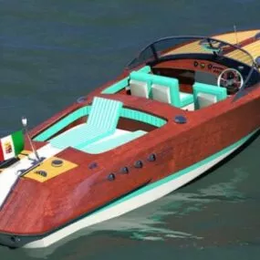 River Speed Boat 3d model