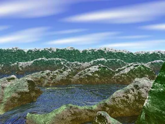 Autumn Landscape Scene With Tree 3d model