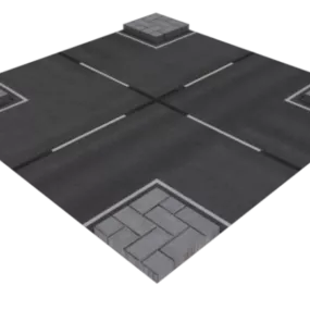 Road Intersection Street Part 3d model