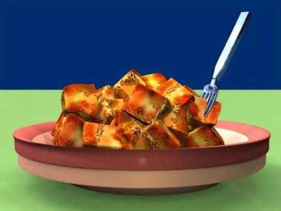 Slice Toast Bread Food 3d model