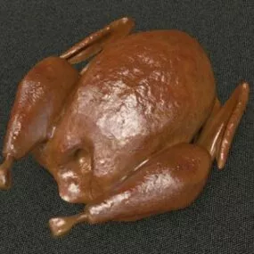 Fried Roasted Turkey Food 3d model