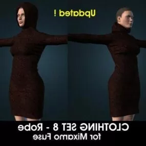 Girl Character Robe Fashion 3d model