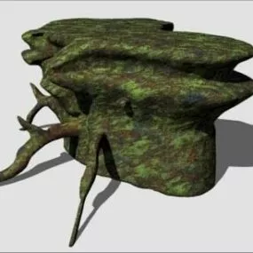 Nature Moss Rock 3d model
