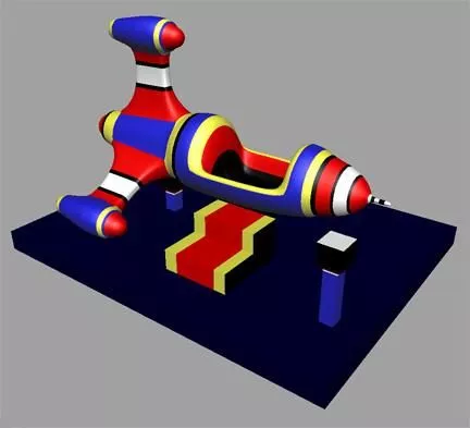 Space Rocket Launch Pad 3d model