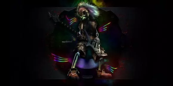 Human Character Skeleton Biped Jumping 3d model