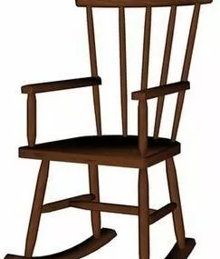 Simple Rocking Chair 3d model