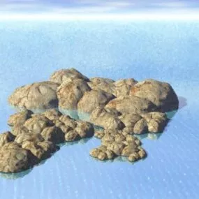 Rocks On Sea 3d model