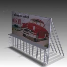 Roof Billboard With Frame 3d model