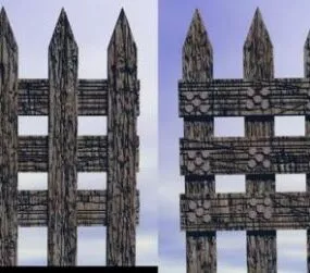 Rough Fence 3d model