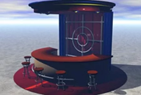 Round Bar Furniture 3d model Round Bar Furniture 3d model