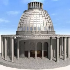 Round Monument Building 3d model