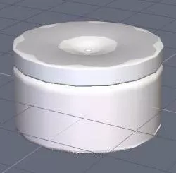 Round Sofa With Ottoman 3d model