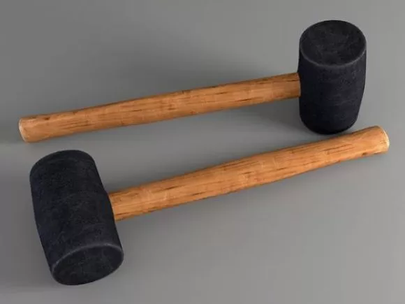 Rubber Mallet Hammer Tool 3d model Rubber Mallet Hammer Tool 3d model