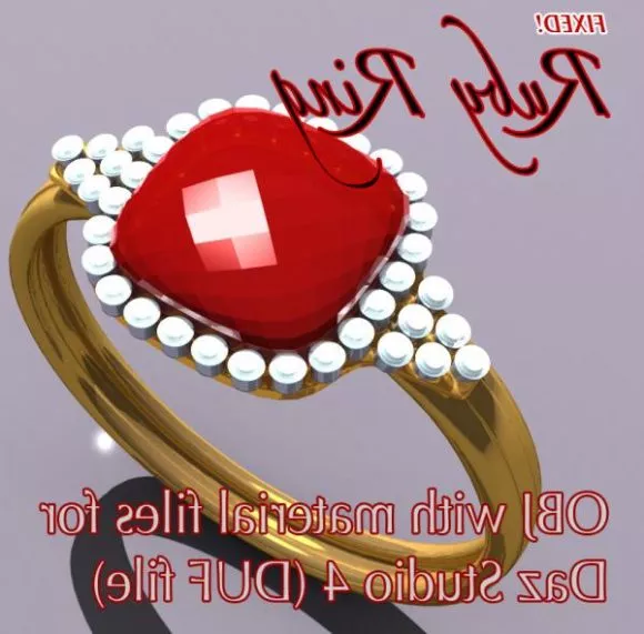 Ruby Ring Jewelry 3d model Ruby Ring Jewelry 3d model