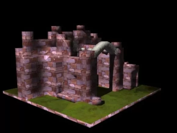 Mausoleum Temple Building 3d model