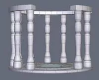 Chinese Ancient Building With Corridor 3d model