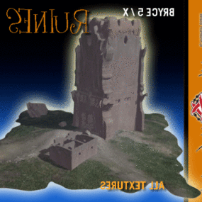 Ruines Stone Building 3d model