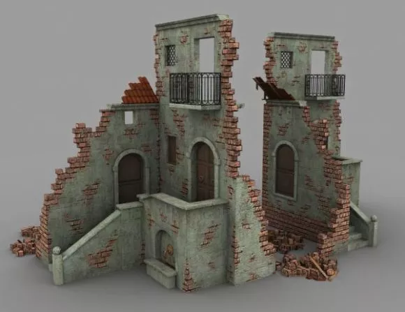 Market Building 3d model