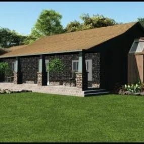 Rustic Farm House 3d model
