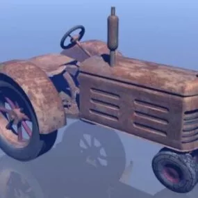 Rustic Tractor 3d model