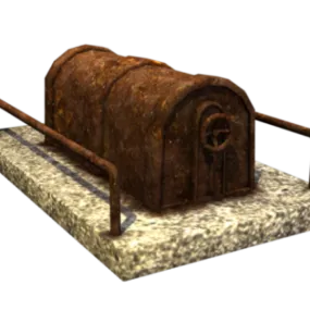 Rustic Water Pump Part 3d model