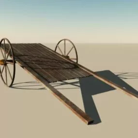 Old Barrow Cart 3d model