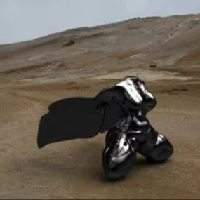 Chrome Art Sculpture 3d model