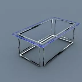 Glass Transparent Table 3d model