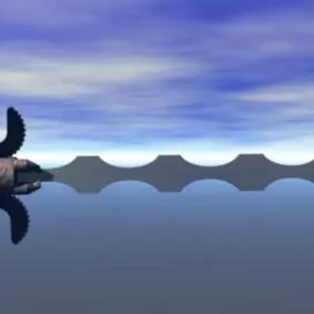 Game Sword Twist Shape 3d model