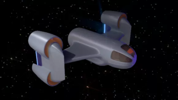 Space Dock Futuristic Spacecraft Station 3d model